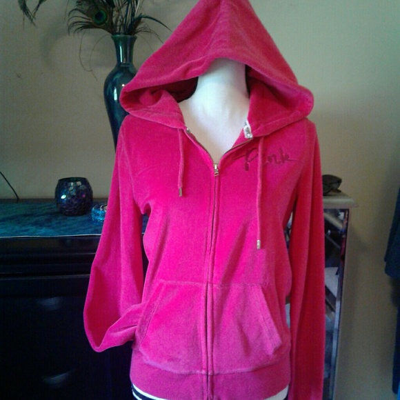 PINK Victoria's Secret Tops - VS PINK Velour Hoodie